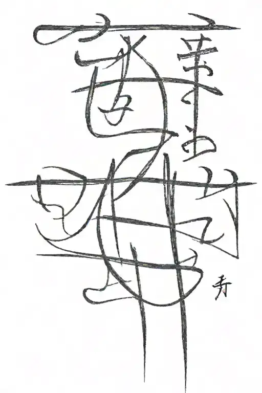 kanji handwritted tattoo mono no aware tattoo design idea