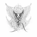 caduceus hermes tattoo design idea