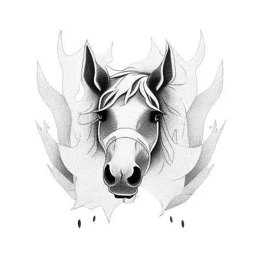 Horse\'s Head. Tattoo Sketch. Logo Design. Royalty Free SVG, Cliparts,  Vectors, and Stock Illustration. Image 48775706.