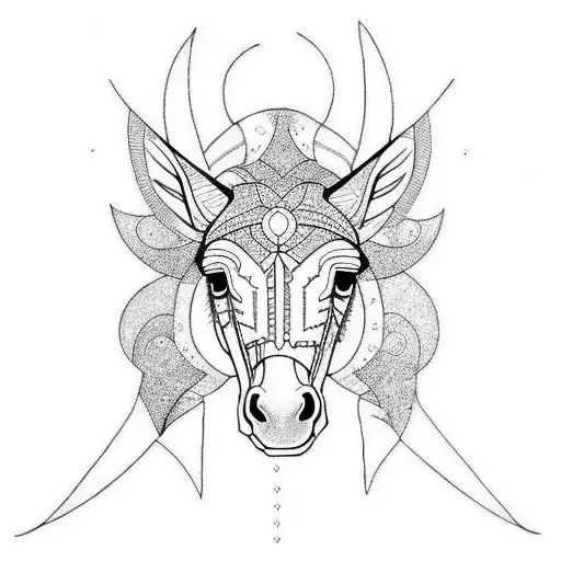 spirit horse  tattoo design idea