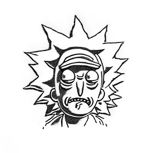 rick and morty, back to the future tattoo design idea