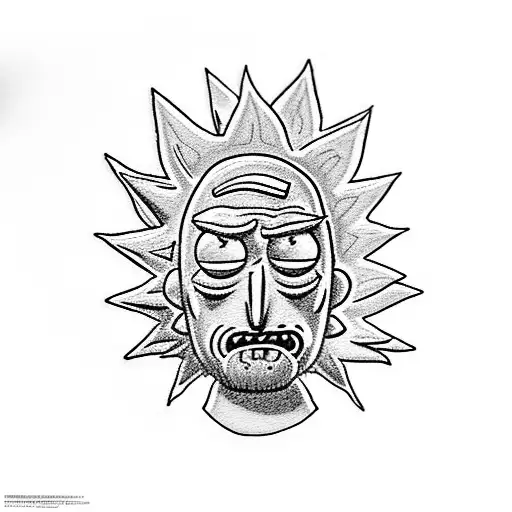 rick and morty tattoo design idea