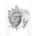 rick and morty, back to the future tattoo design idea