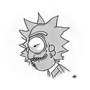 rick and morty, back to the future tattoo design idea