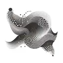 An abstract wave pattern symbolizing sound waves and music tattoo design idea