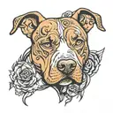 pitbull  tattoo design idea