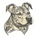 pitbull  tattoo design idea