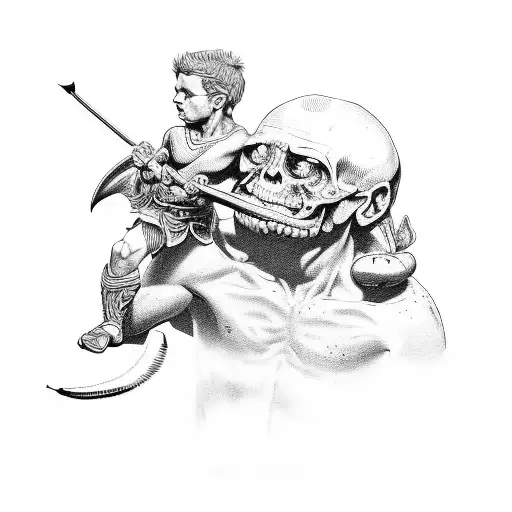 David versus Goliath  tattoo design idea