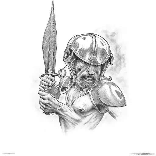 David versus Goliath sleeve tattoo design idea