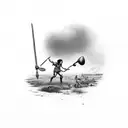David versus Goliath  tattoo design idea