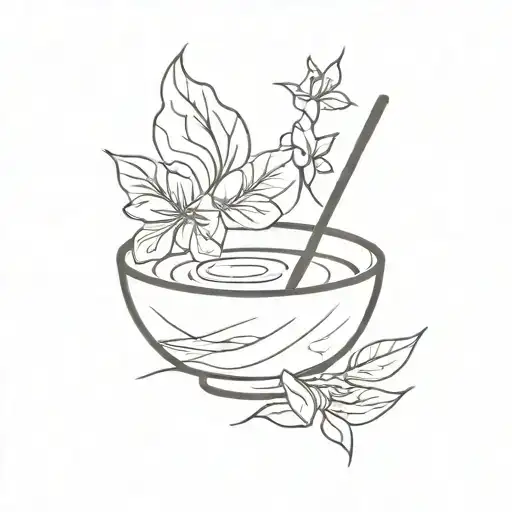 pho bowl tattoo design idea