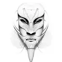 african mask with two faces tattoo design idea