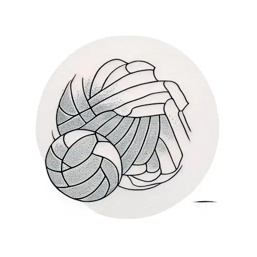 Abstract Vector Illustration Black And White Volleyball Ball On Round  Ornament. Design For Tattoo Or Print T Shirt. Royalty Free SVG, Cliparts,  Vectors, and Stock Illustration. Image 80627920.