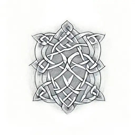 celtic knotwork up spine with celtic tree of life at top middle back/lower neck like conor mcgregor tattooo but tree ins tattoo design idea