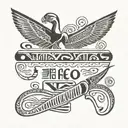 Ancient Egyptian hieroglyphs forming tattoo design idea