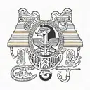 Ancient Egyptian hieroglyphs forming tattoo design idea