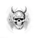 Baron Samedi + voodoo themes tattoo design idea