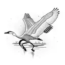whooping crane tattoo design idea