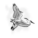whooping crane tattoo design idea