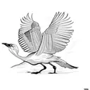 whooping crane tattoo design idea