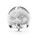 burning bush tattoo design idea