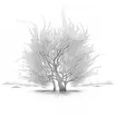 burning bush tattoo design idea