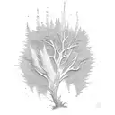 burning bush tattoo design idea