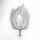 burning bush tattoo design idea