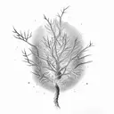 burning bush tattoo design idea