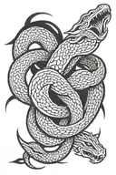 Jormungandr snake tattoo design idea