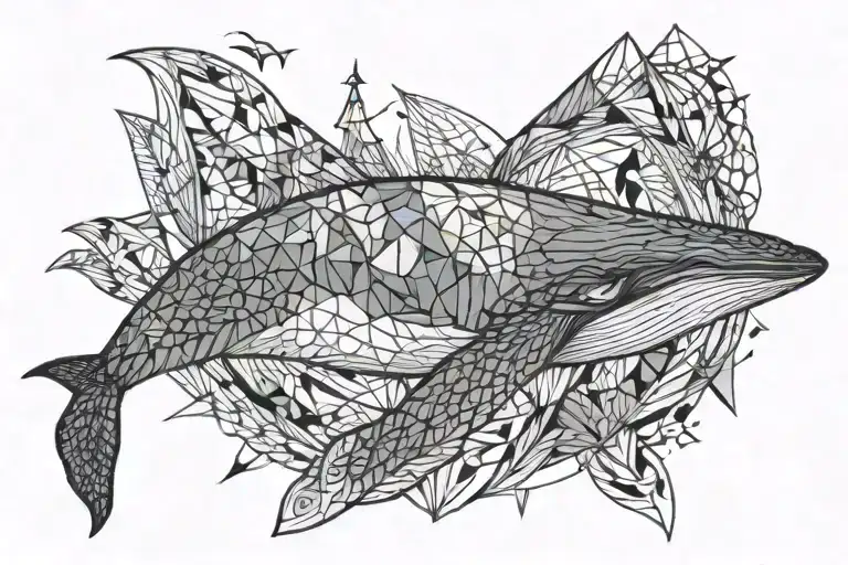 Humpback Whale tattoo design idea