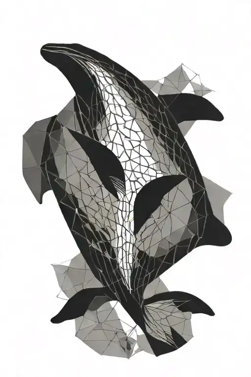 Humpback Whale swimming tattoo design idea