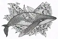 Humpback Whale tattoo design idea