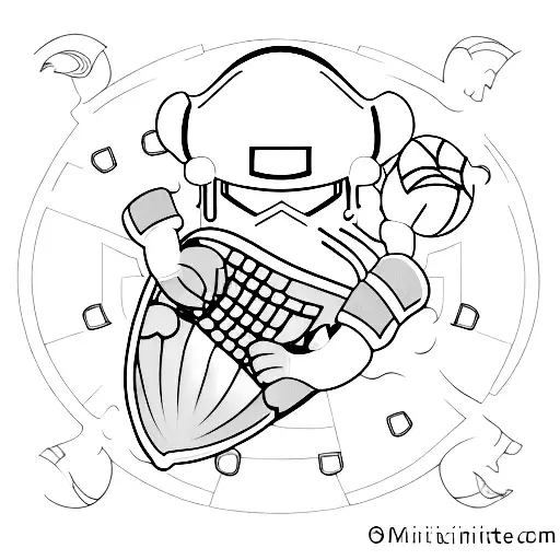 Create a minimalist tattoo of a football player holding a computer mouse instead of a football tattoo design idea