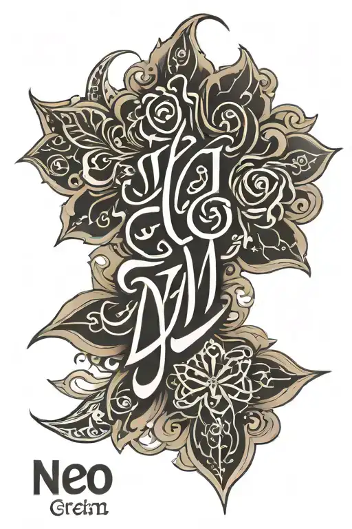 my mother's name in arabic يولاند tattoo design idea
