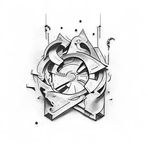 a tattoo design which is written ' unable to describe' but it should be hidden typography, along with some scribbles on  tattoo design idea