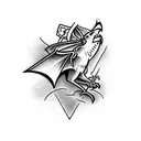 Bat tattoo design idea