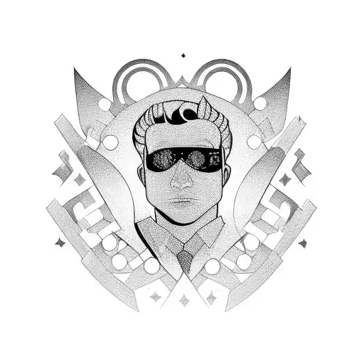otto rocket with gucci head band and glock tattoo design idea