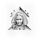 A memorial tattoo combining the images of your lost grandparents and uncle with their favorite animals and a serene nature backdrop tattoo design idea