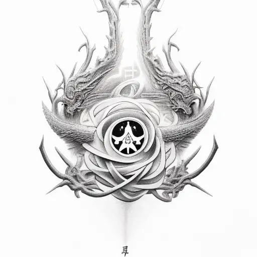 symbolizes : life before death, strength before weakness , journey before destination  tattoo design idea