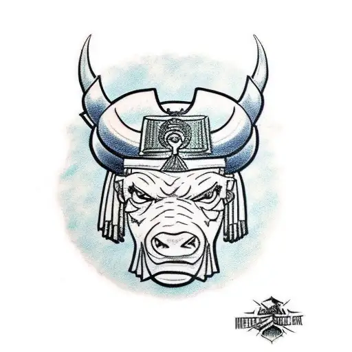 Design a tattoo featuring General Bison from Street Fighter in a Greek mythology-inspired setting tattoo design idea