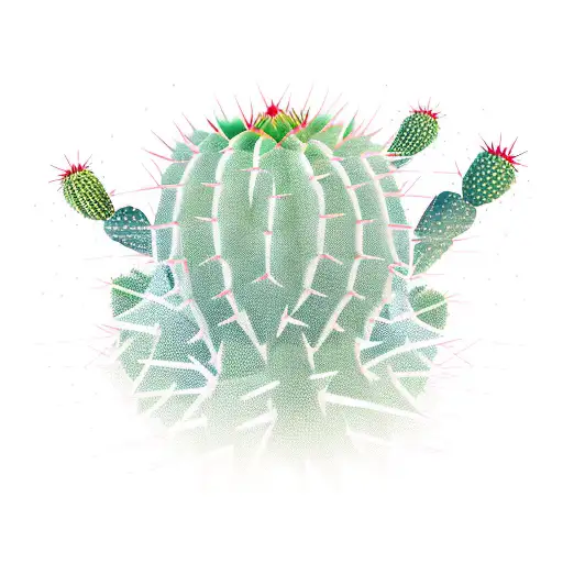 A cactus shaped like the USA with wine bottles as its spikes tattoo design idea