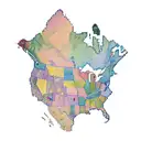 A pixelated map of the USA with iconic video game characters scattered throughout tattoo design idea