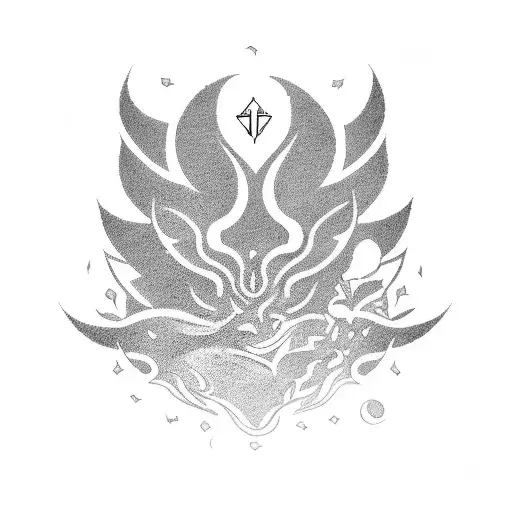 a tatoo symbolizing the strength and resilience of Singapore, surrounded by elements representing its diverse culture an tattoo design idea