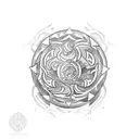 a tatoo symbolizing the strength and resilience of Singapore, surrounded by elements representing its diverse culture an tattoo design idea