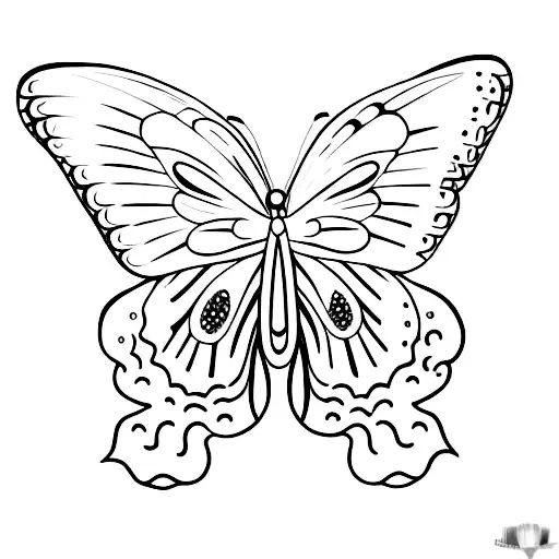 butterly with Elvis Presley  tattoo design idea