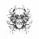 monkey skull tattoo design idea