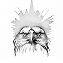 Eagle surrounded with Palestinian kuffya tattoo design idea