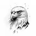 Eagle surrounded with Palestinian kuffya tattoo design idea