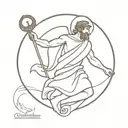 st christopher tattoo design idea